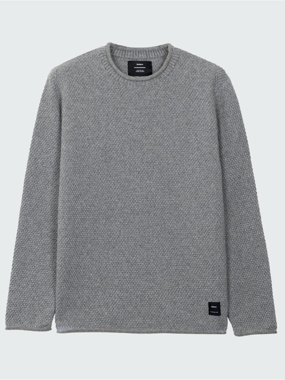 Finisterre Barents Sweater Gray Marl Medium 80% Wool Fisherman’s Knit MSRP $160